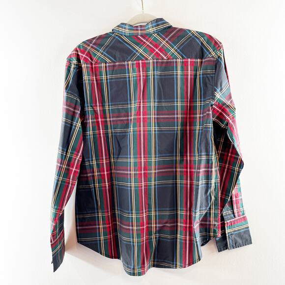 J. Crew Embellished Garcon Button Up Cotton Shirt in Tartan Plaid Poplin Green 6 - Picture 5 of 6